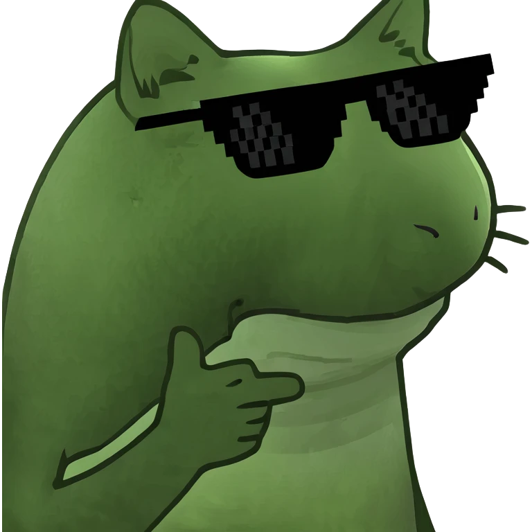 Cat with sunglasses emoji