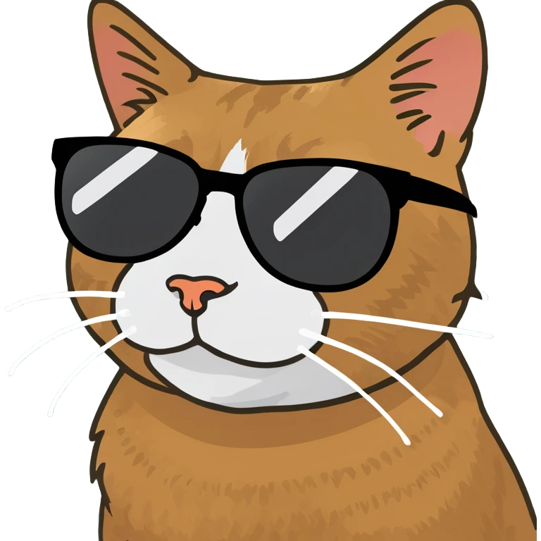 Cat with sunglasses emoji