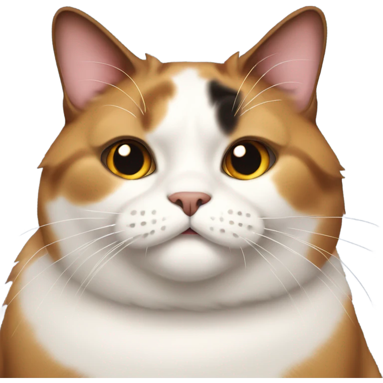Huge fat calico cat emoji