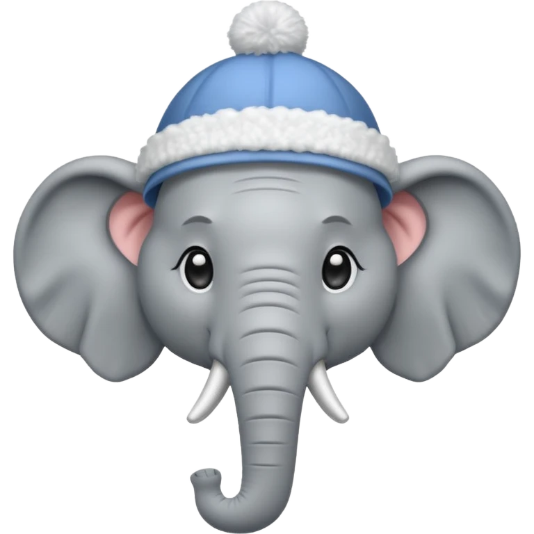 Snow Hat elephant emoji