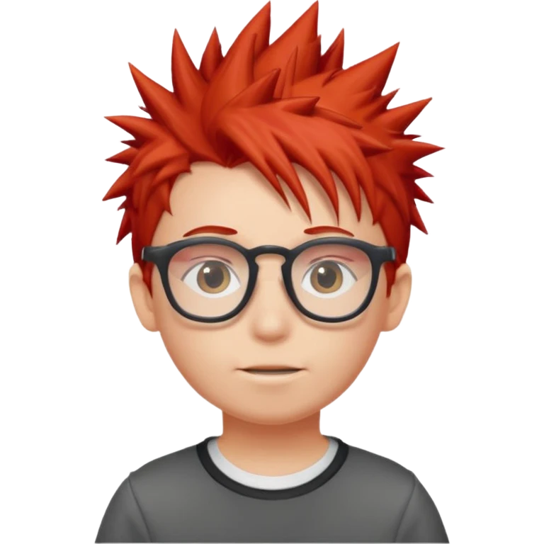 red spiky haired kid with glasses emoji
