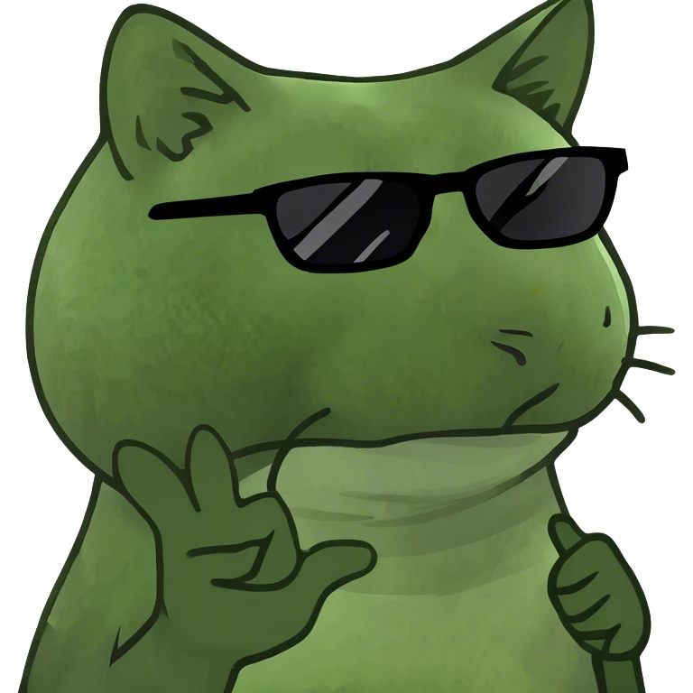 Cat with sunglasses emoji