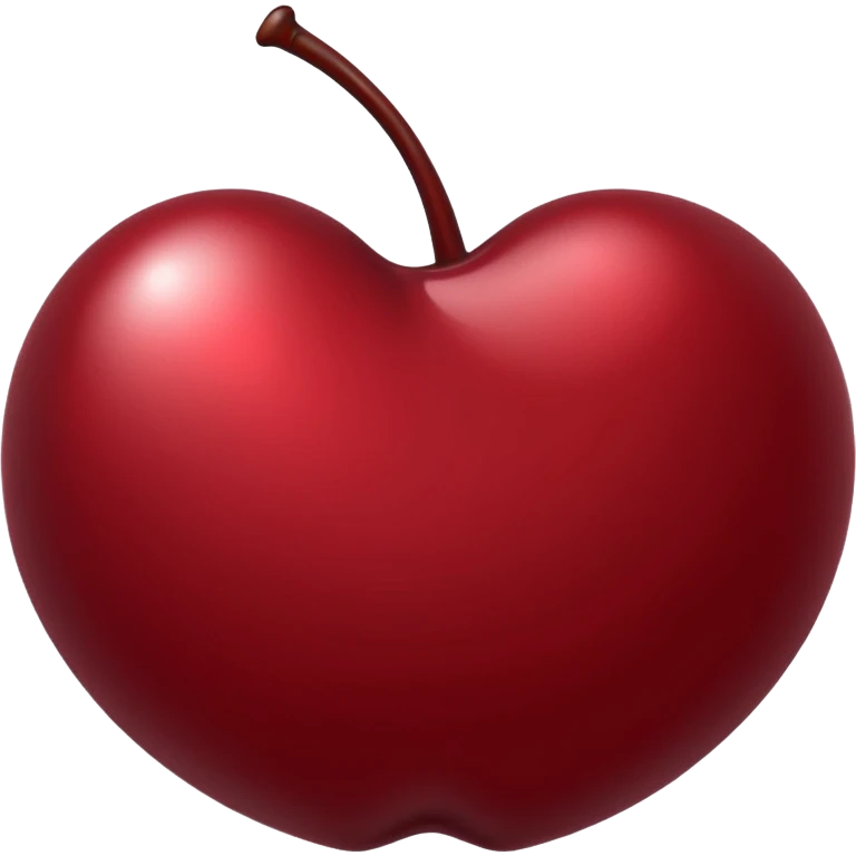 metallic dark red cherry candy emoji
