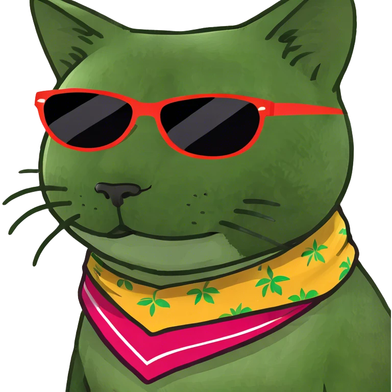 Cat with sunglasses emoji