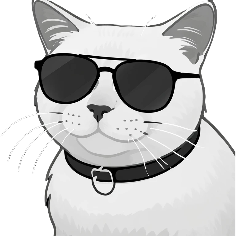 Cat with sunglasses emoji