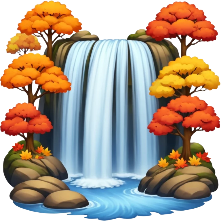 autumn waterfall emoji
