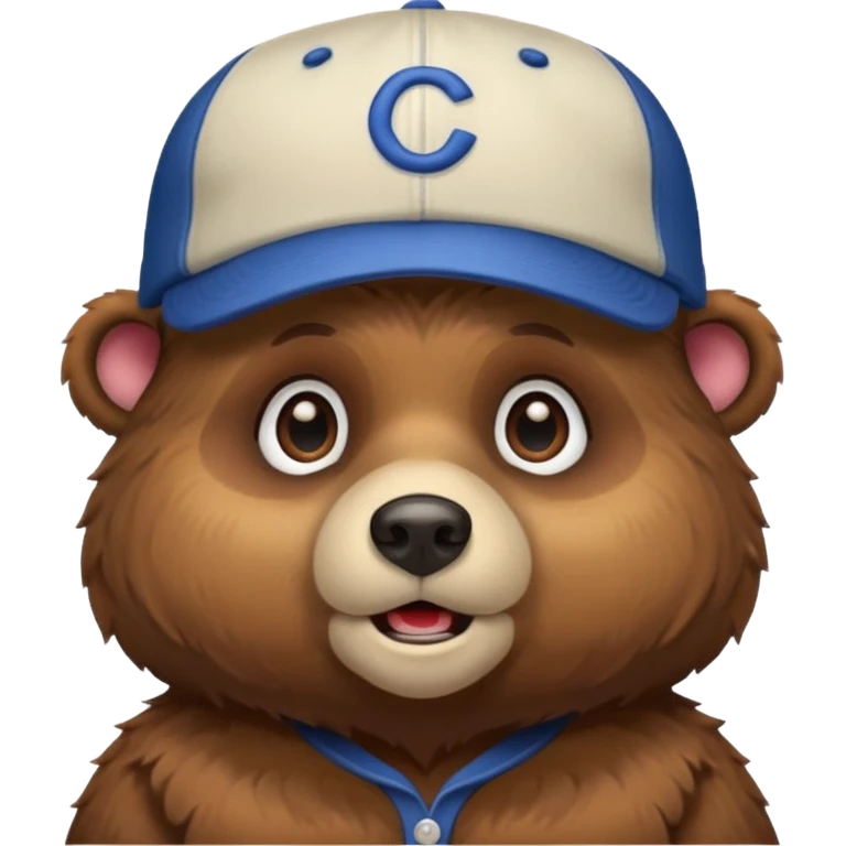 Bear wearing a baseball hat  emoji