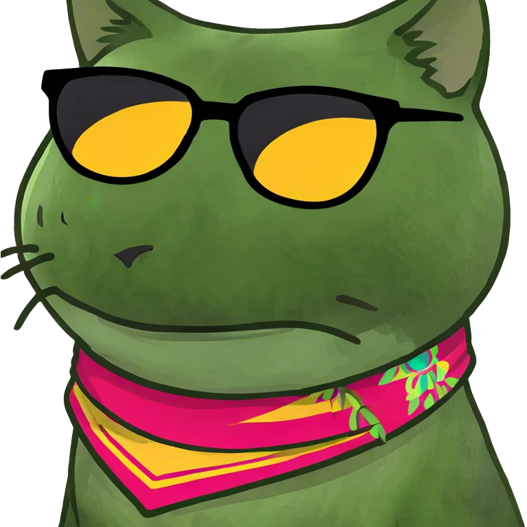 Cat with sunglasses emoji