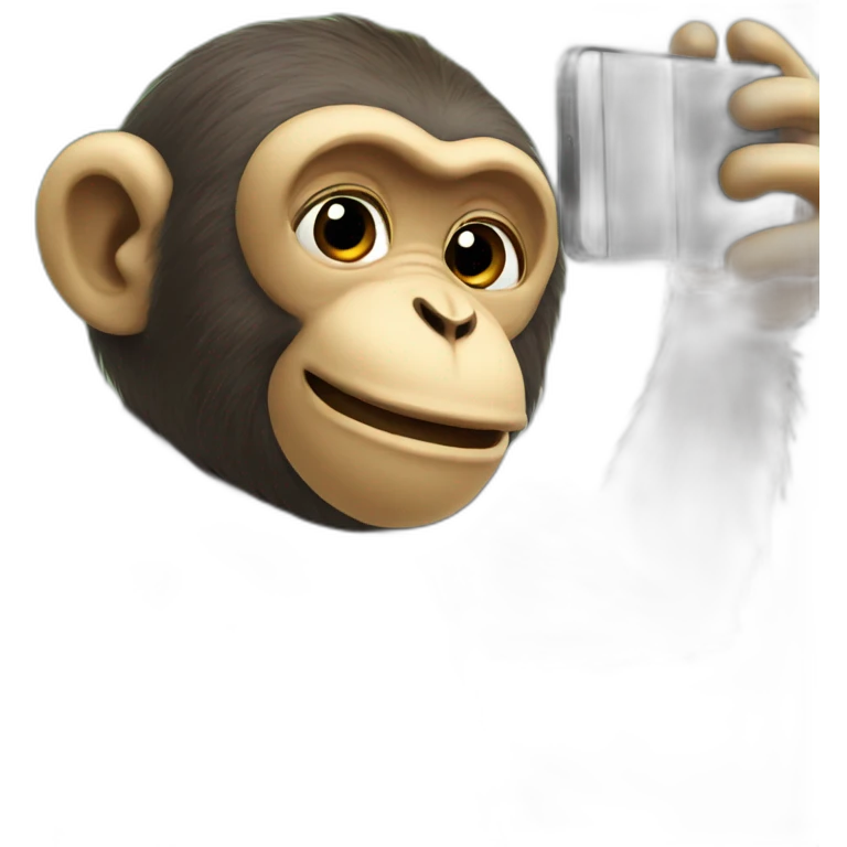 monkey taking a selfie emoji