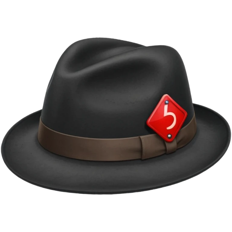 a fedora with a red cancel sign over it emoji