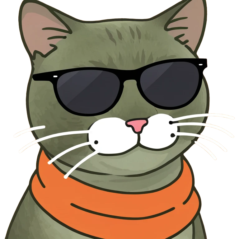 Cat with sunglasses emoji