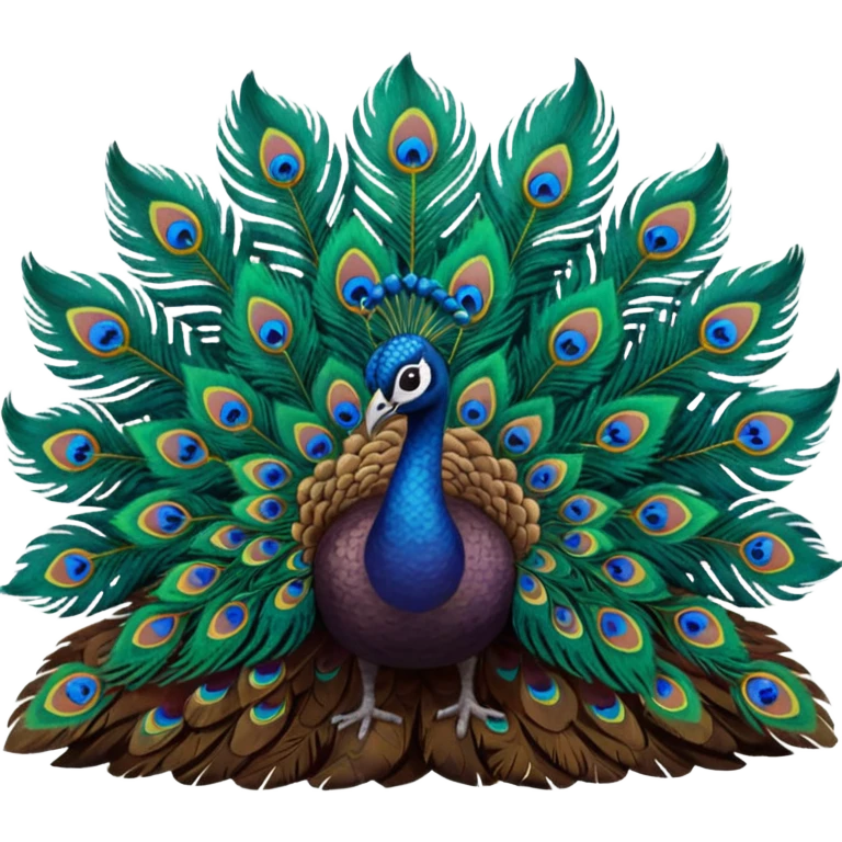 poo on a peacock  emoji