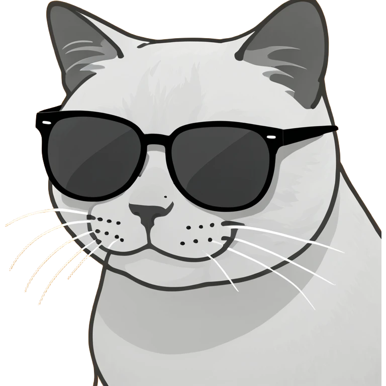 Cat with sunglasses emoji