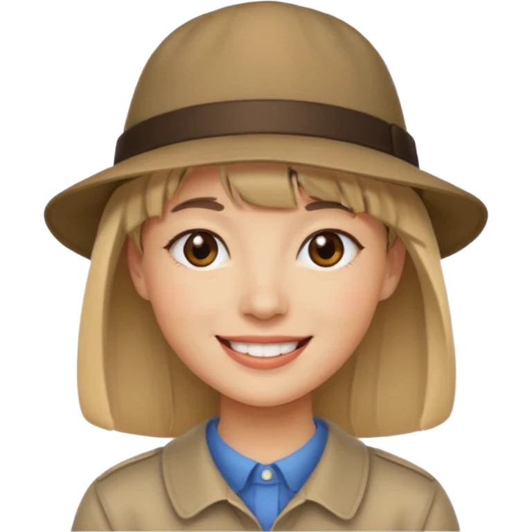bangs and hat emoji