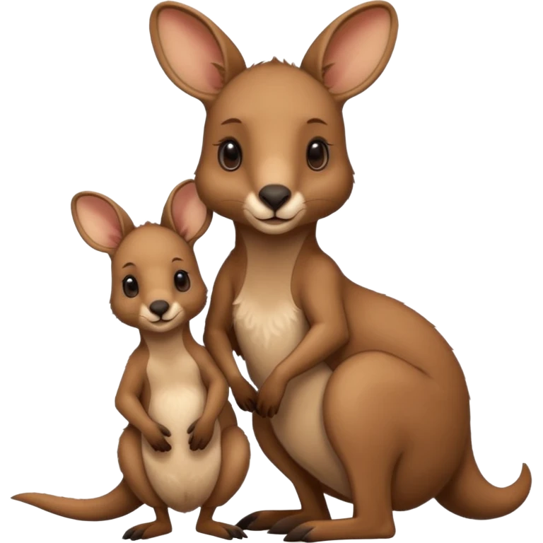Maman et bébé kangourou emoji