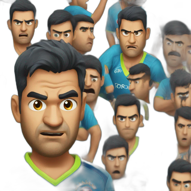 Ms dhoni angry emoji