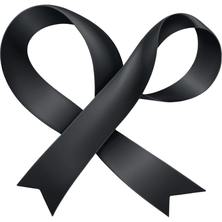 black piece of ribbon  emoji