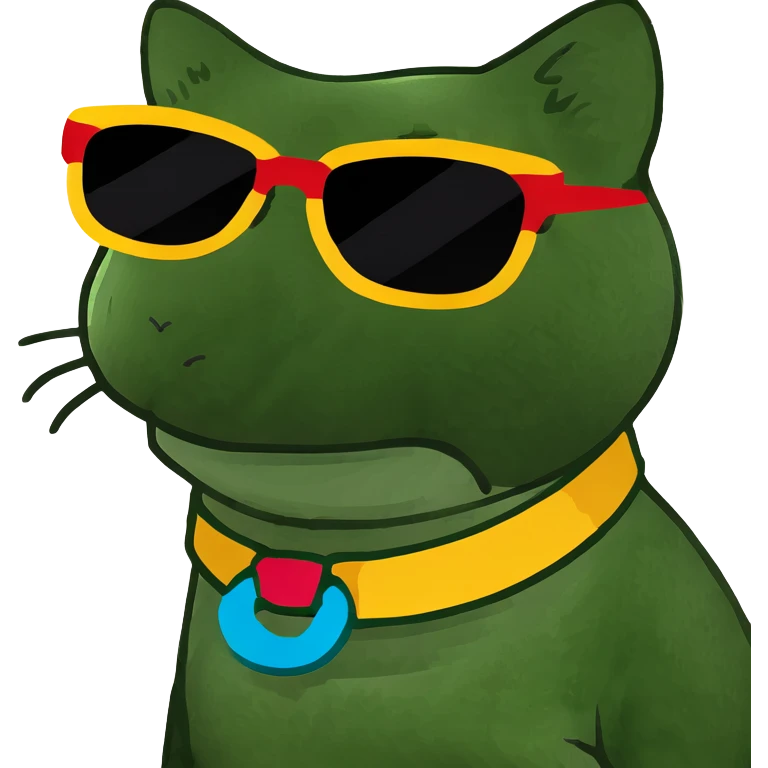 Cat with sunglasses emoji