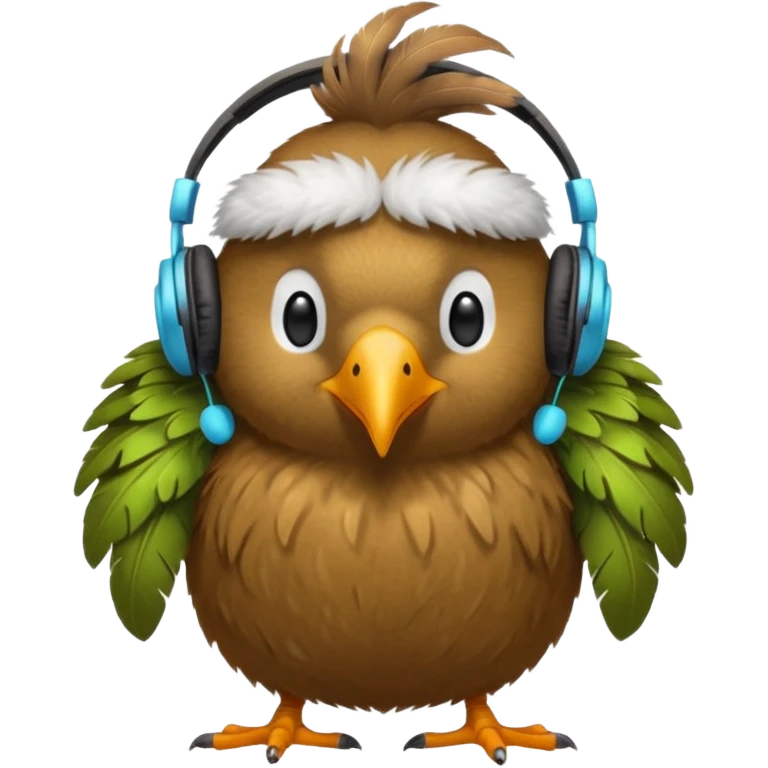 kiwi bird ai agent with headphone emoji
