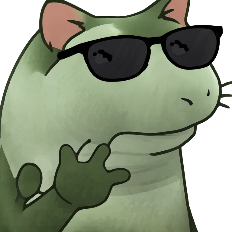 Cat with sunglasses emoji