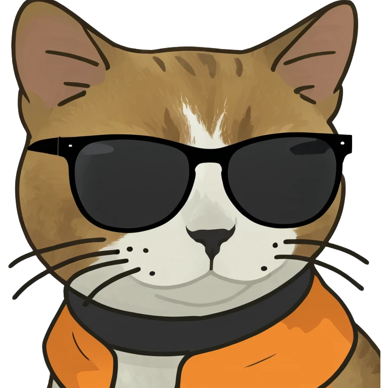 Cat with sunglasses emoji