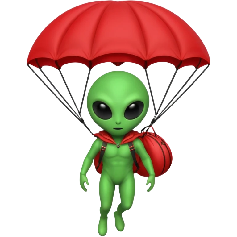 Alien with parachute  emoji