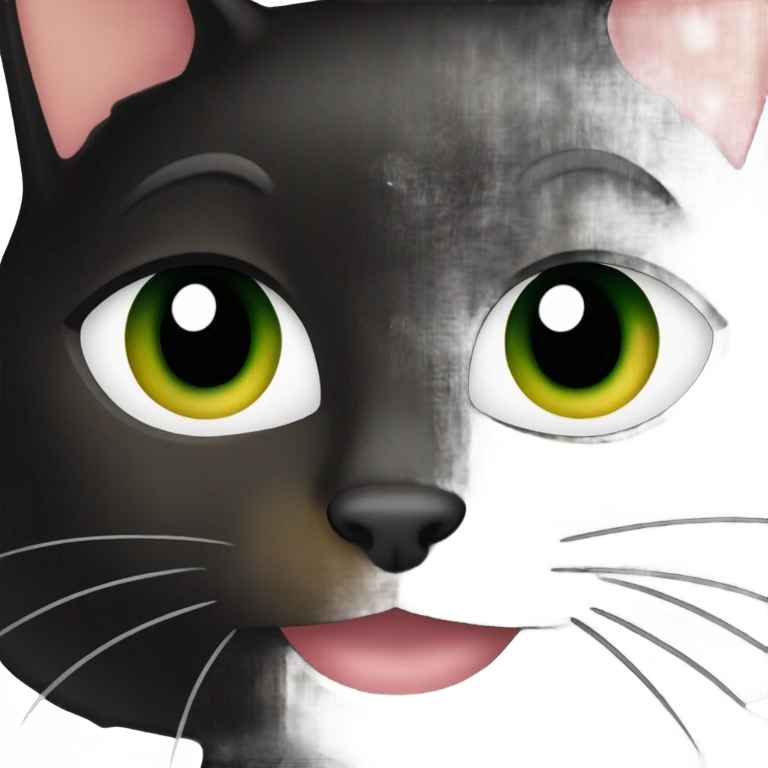bombay cat being held by pretty girl with green eyes and freckles and wine colored hair emoji