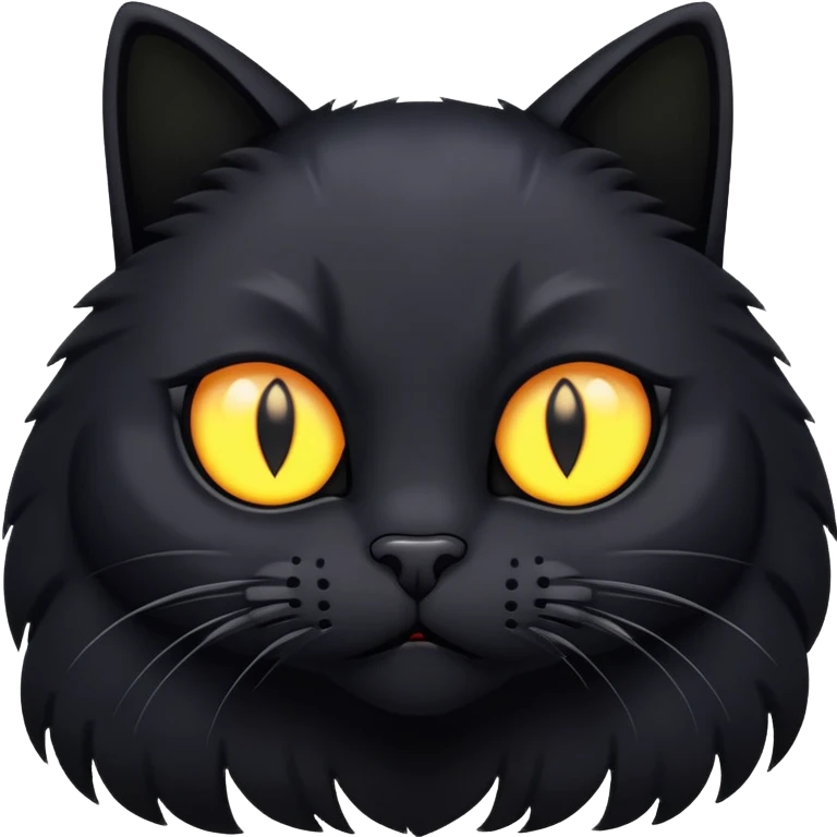 scary cat with arched back and glowing eyes emoji