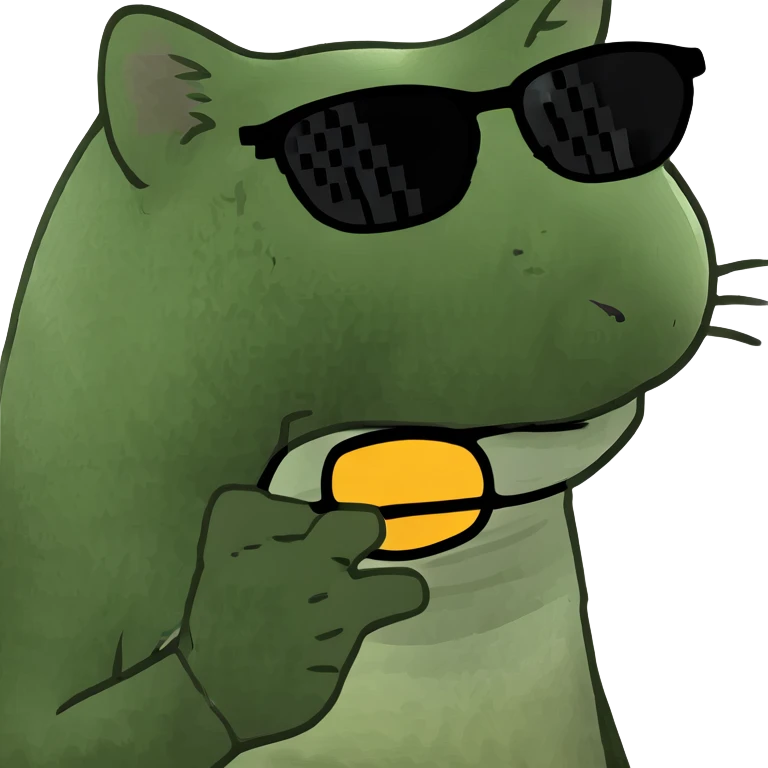 Cat with sunglasses emoji