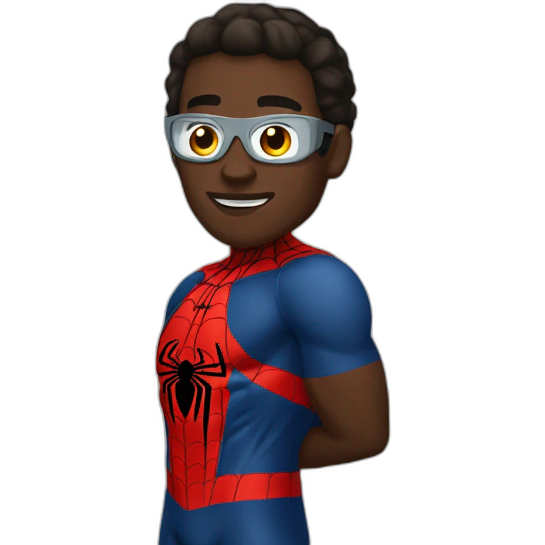 Noob Spiderman black man emoji