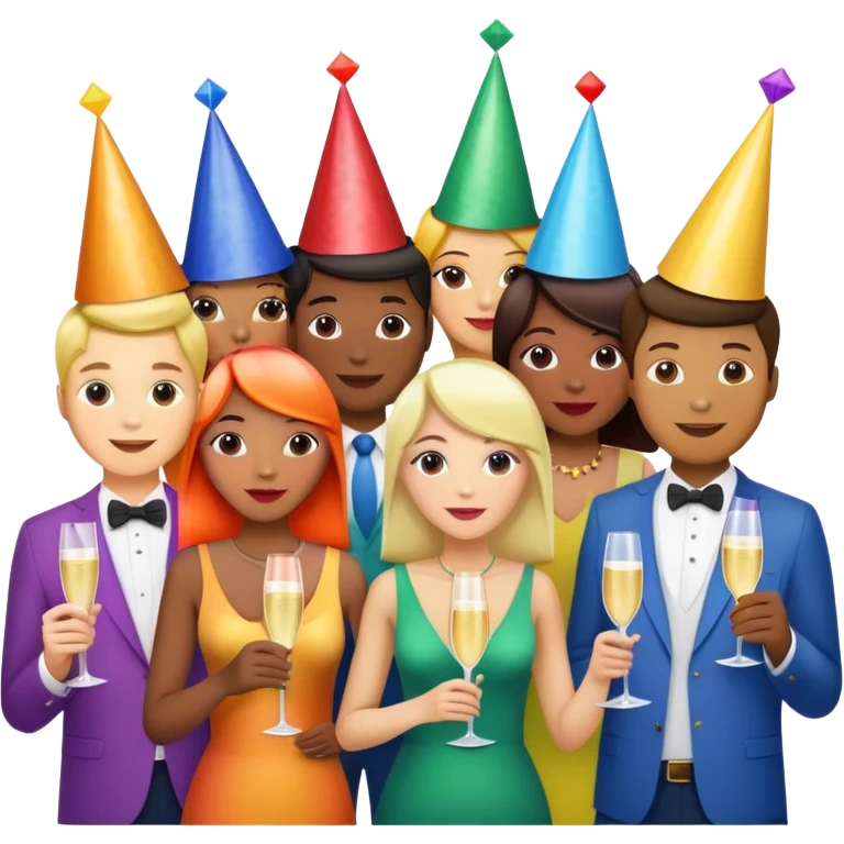 Rainbow gay party time emoji