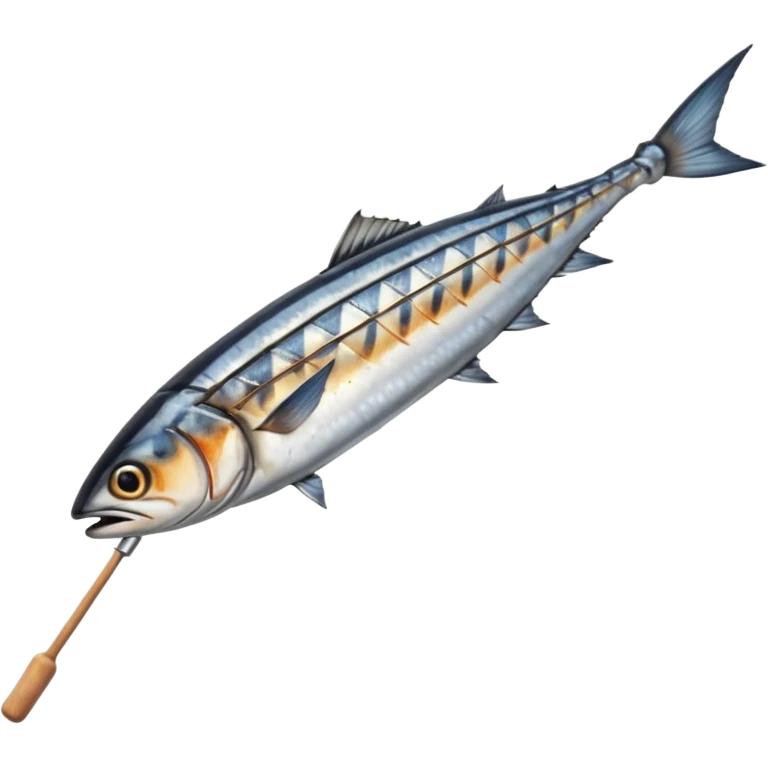 whole grilled mackerel on skewer emoji