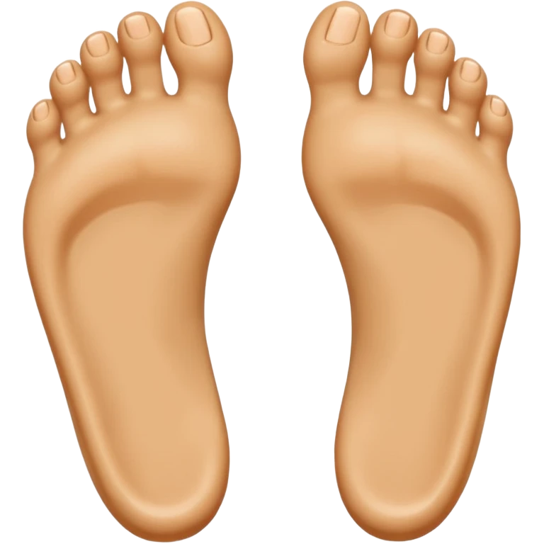 two feet soles, exact pose and look as reference image, smiling emoji