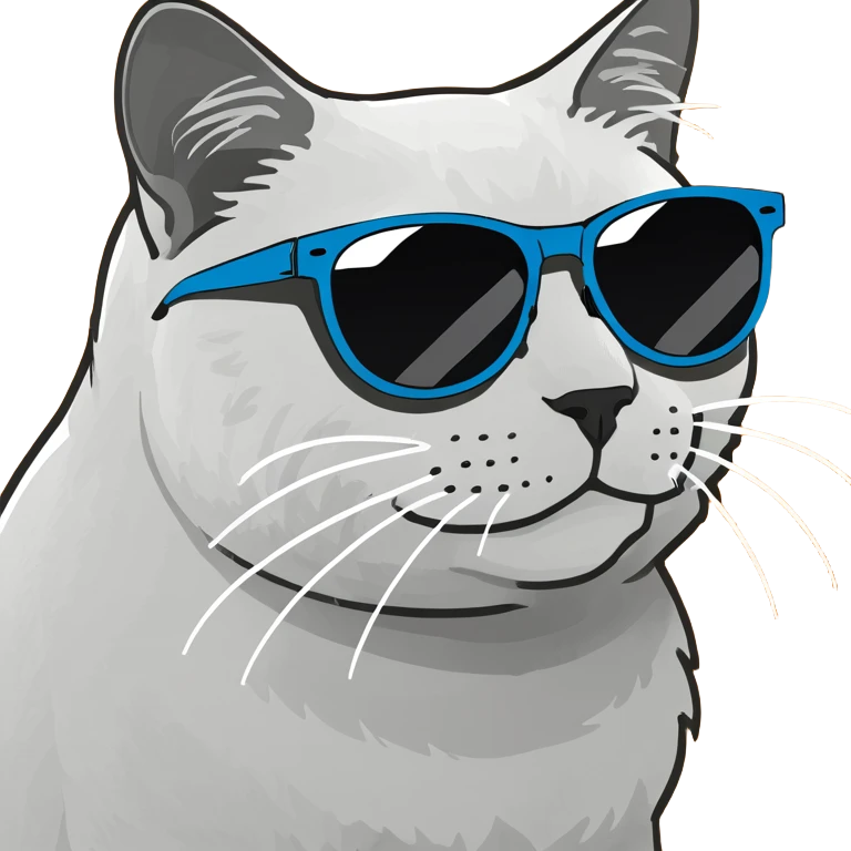 Cat with sunglasses emoji