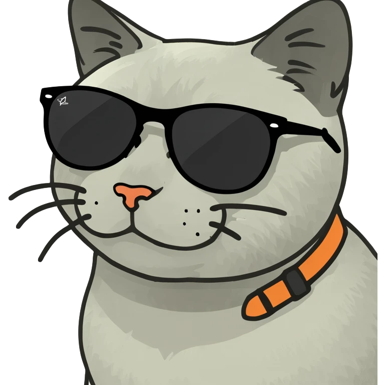 Cat with sunglasses emoji
