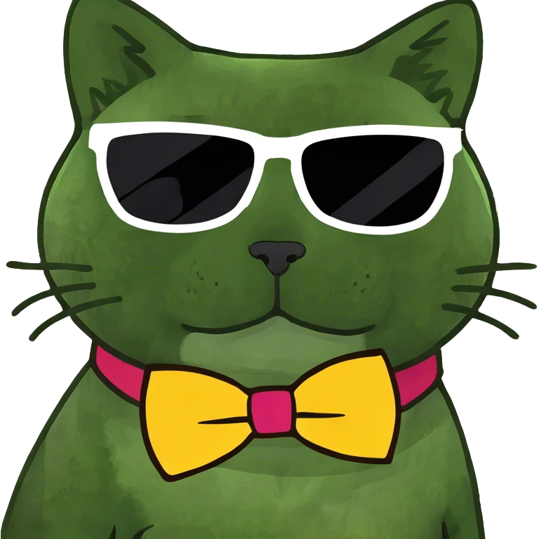 Cat with sunglasses emoji