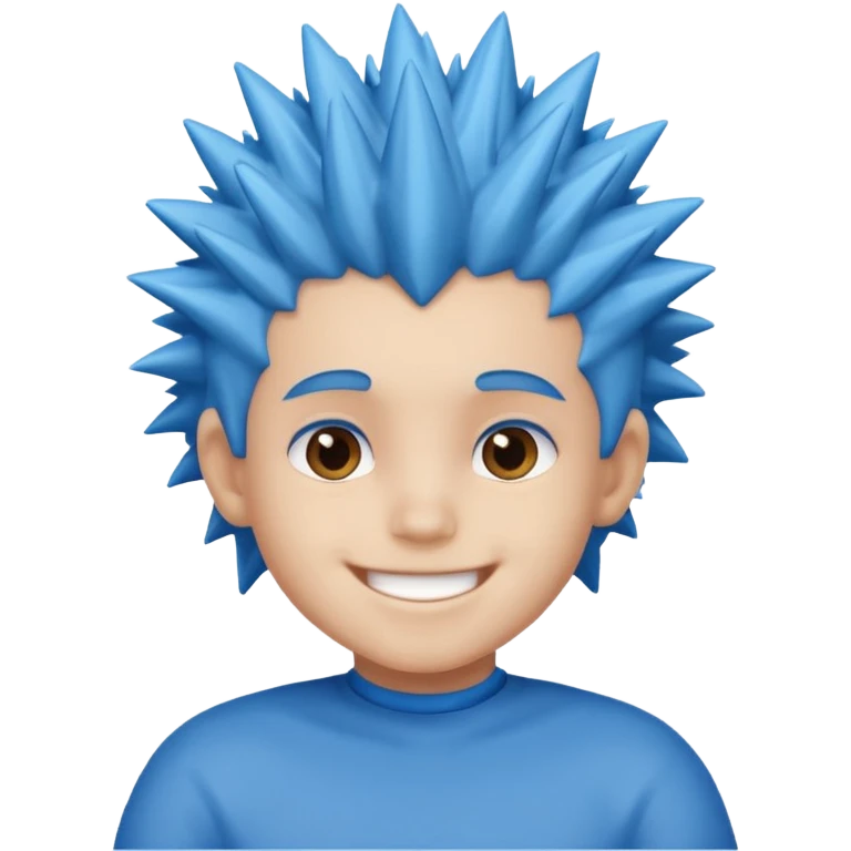 blue spiky haired kid  emoji