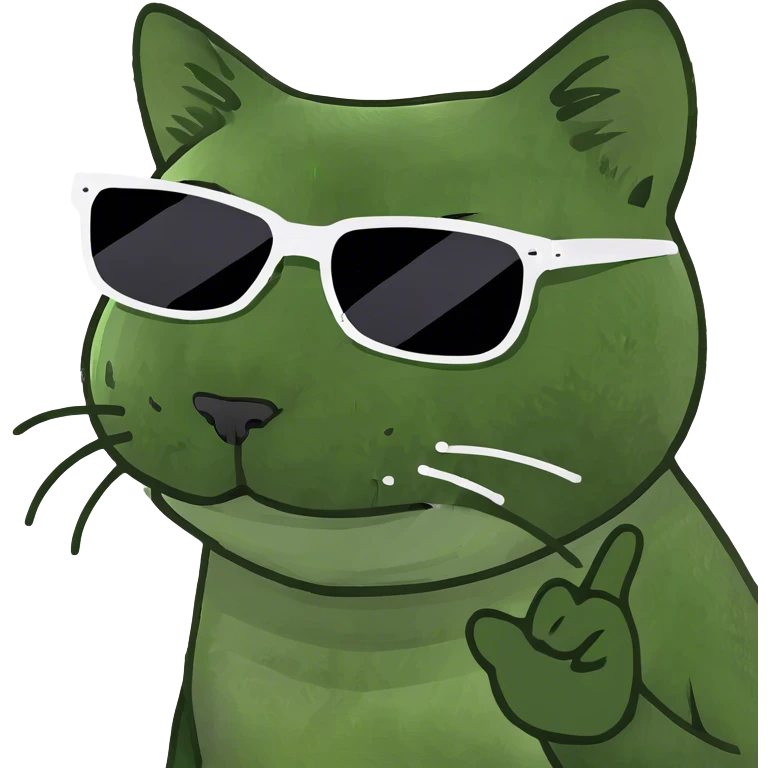 Cat with sunglasses emoji