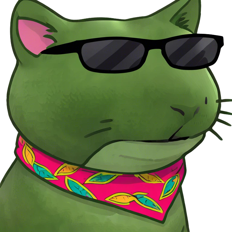 Cat with sunglasses emoji