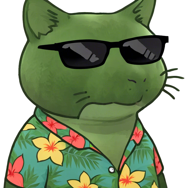 Cat with sunglasses emoji