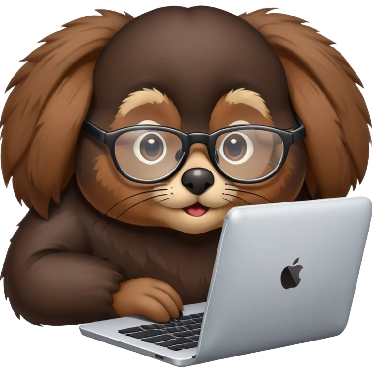 mole using a computer chat  emoji