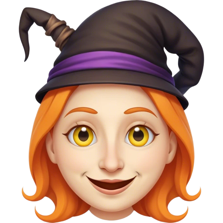Witch nose smiley emoji