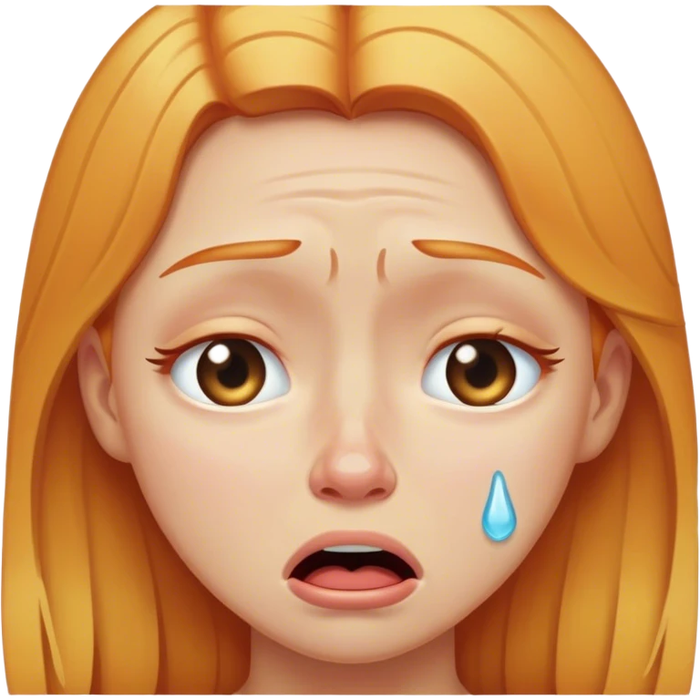 Blonde ginger crying emoji