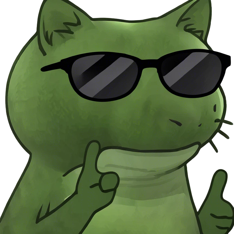 Cat with sunglasses emoji