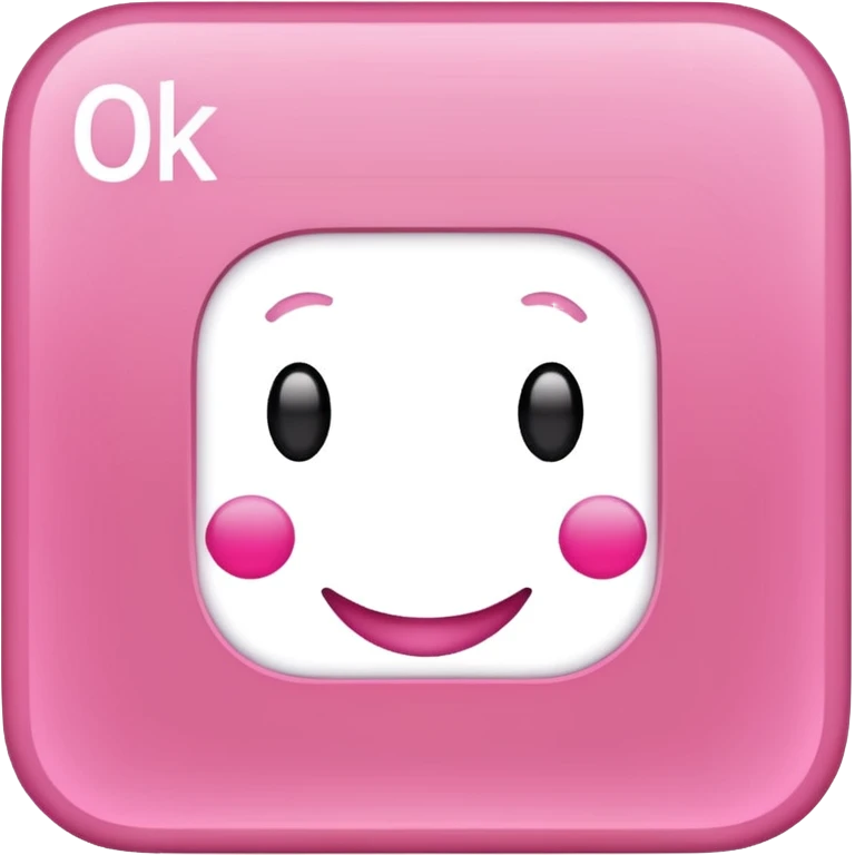 Pink square with 'OK' text emoji