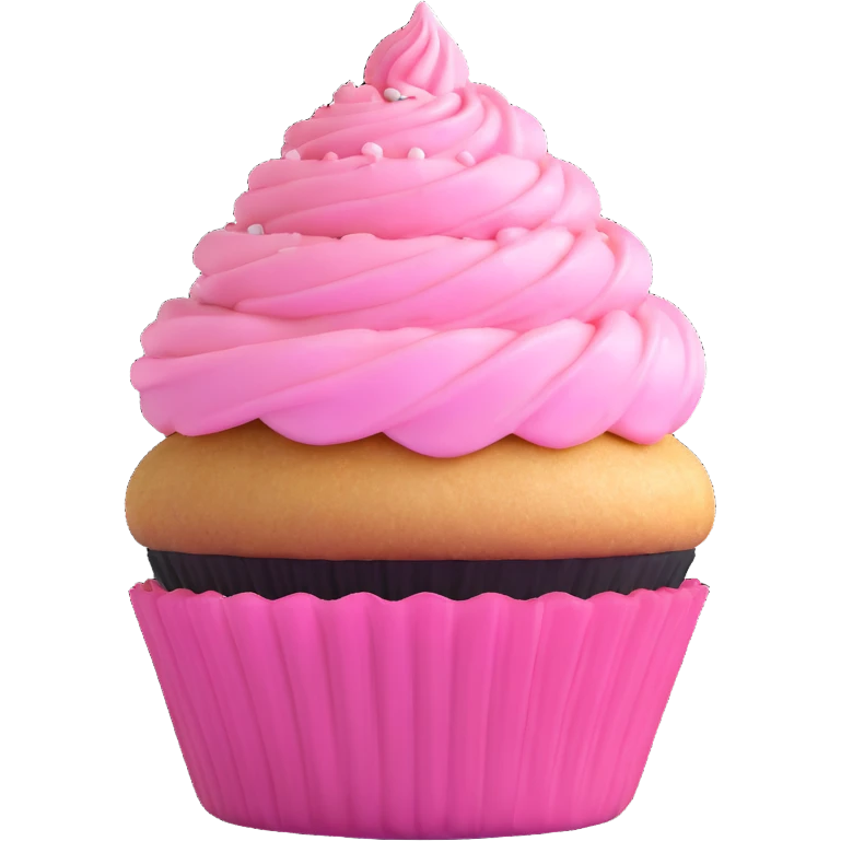 cupcake with pink icing emoji