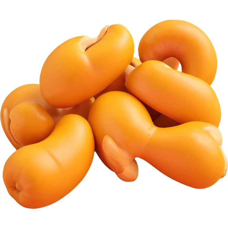 cashew nuts, realistic and playful emoji