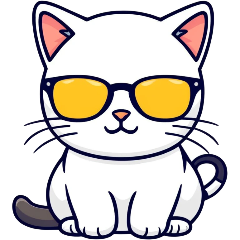 Cat with sunglasses emoji