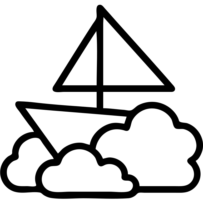 кораблик из облаков emoji