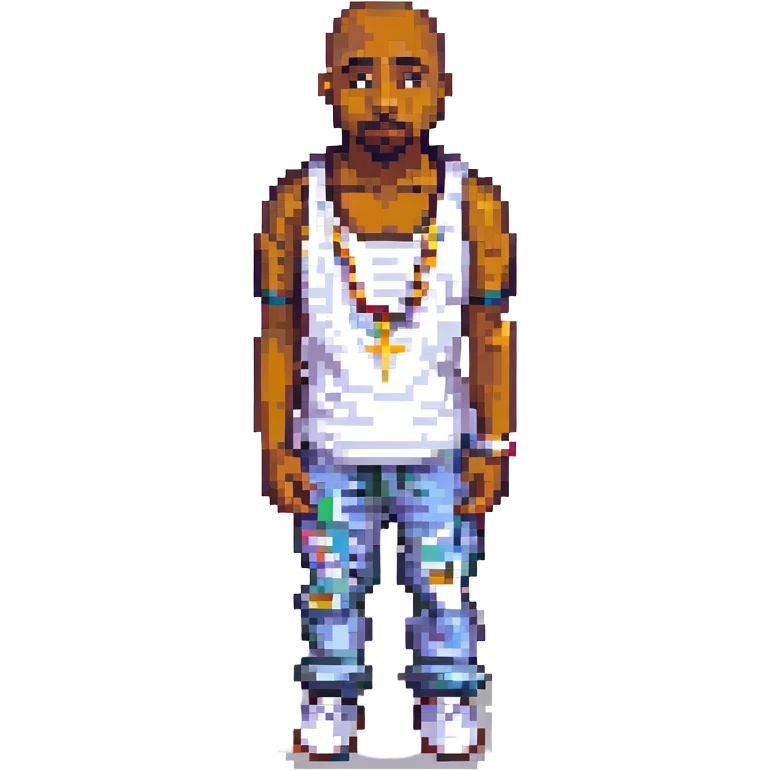 2Pac в полный рост, no background emoji